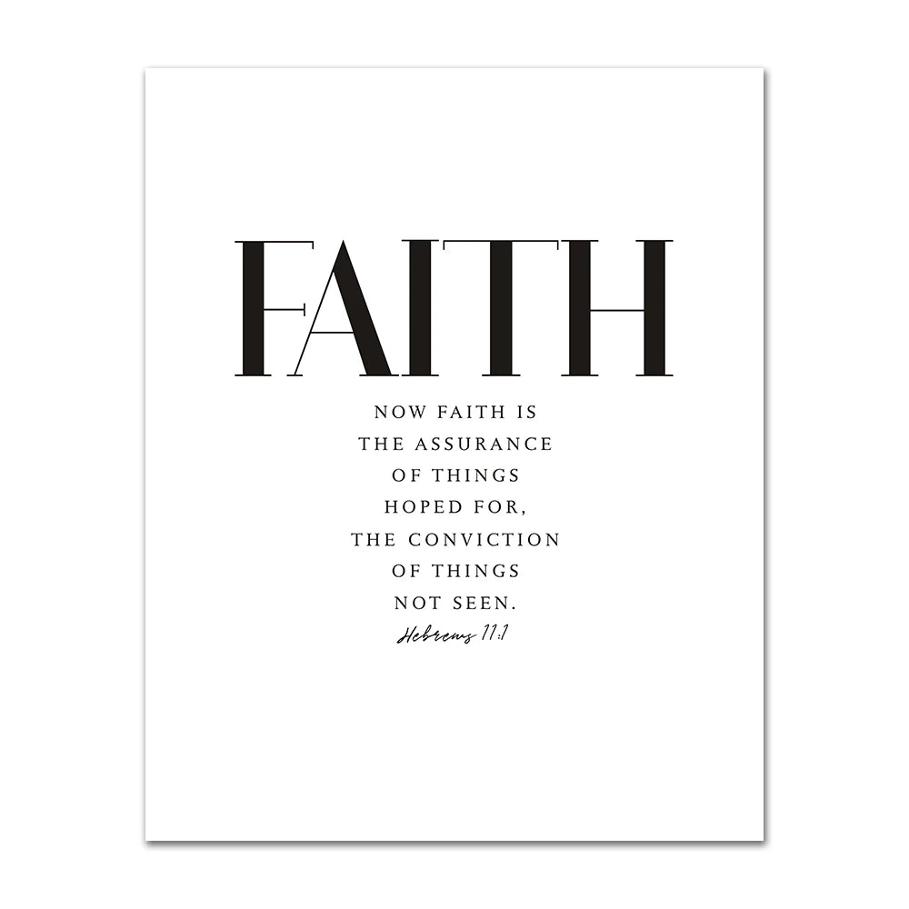 Christian Bible Verse Canvas Wall Art - Grace Joy Peace Hope Trust Faith Print
