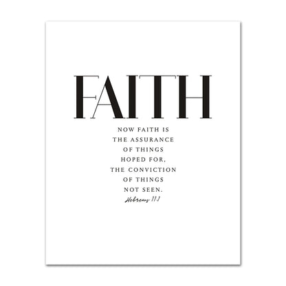 Christian Bible Verse Canvas Wall Art - Grace Joy Peace Hope Trust Faith Print