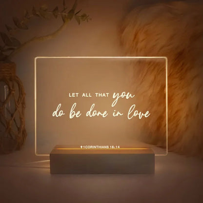 Customizable Bible Verse LED Lamp