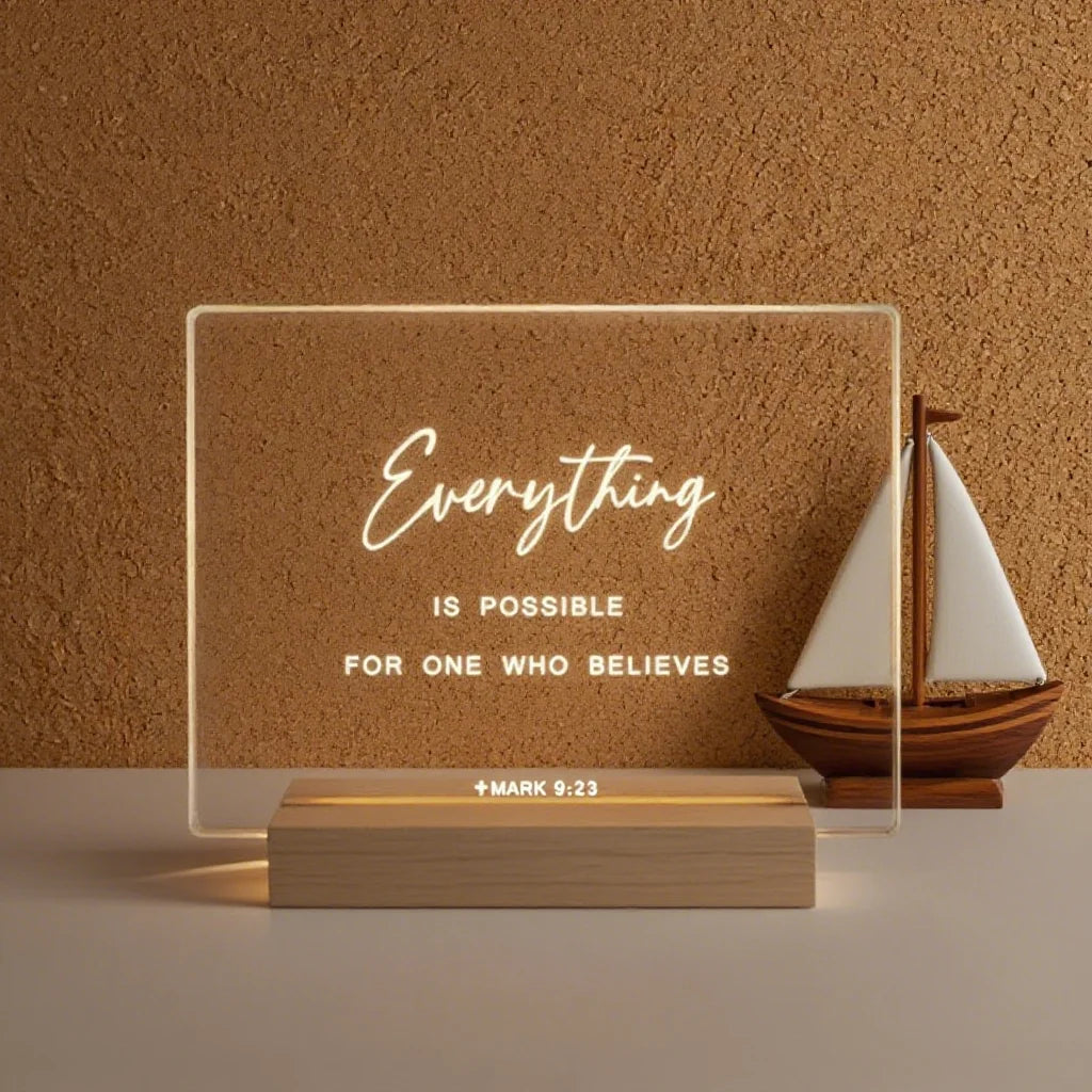 Customizable Bible Verse LED Lamp