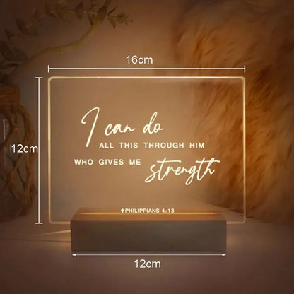 Customizable Bible Verse LED Lamp